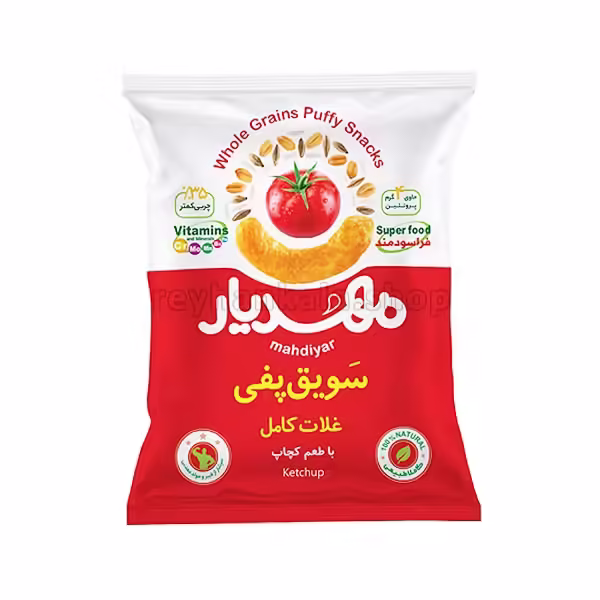 mahdiyar-natural-savigh-ketchup-pofak-50g-reyhankala پفک طبیعی سویق کچاپ مهدیار 50 گرمی - ریحان کالا