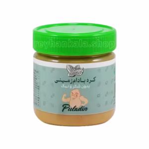 کره بادام زمینی رژیمی پولادین ۲۷۰ گرمی بدون شکر و افزودنی – ریحان کالا