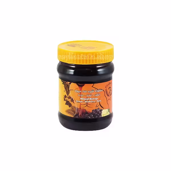 se-shireh-tabiee-golbahan-450gr-reyhankala تصویر سه شیره طبیعی گل بهان تبریز ۴۵۰ گرمی - ترکیب شیره انگور، توت و خرما - ریحان کالا